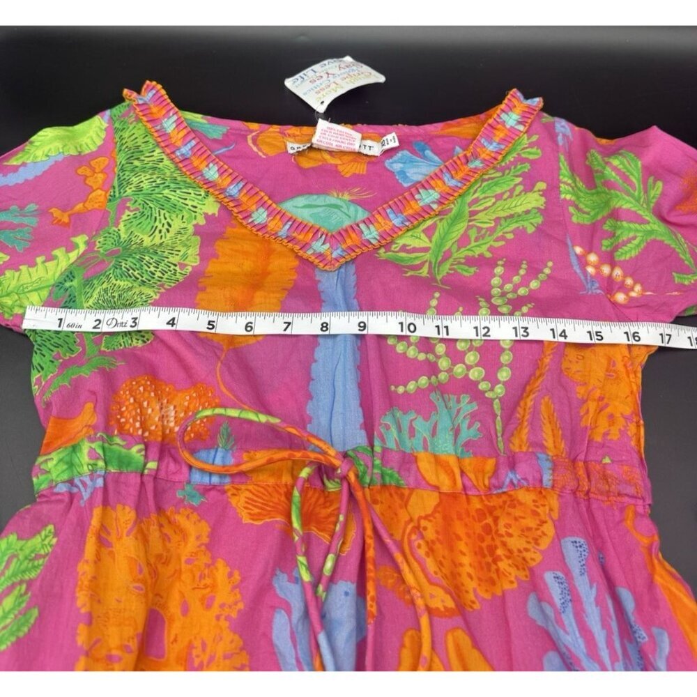 Gretchen Scott Colorful Surfs Up Sea Sway Beach Coverup Dress XS NEW Resortwear - Picture 10 of 11